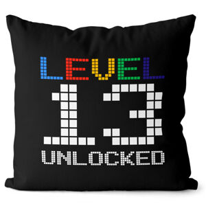 Vankúš Level unlocked (vek: 13, Velikost: 40 x 40 cm)